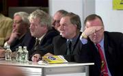 13 December 1999. Pictured at the FAI Cup 2nd round draw at the Green Isle Hotel in Dublin, are members of the Football Association of Ireland, from left, Brendan Menton, Milo Corcoran, Michael Hyland and Pat Quigley. Photo by Brendan Moran/Sportsfile