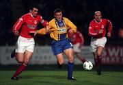 12 November 1999; Glen Crowe of Bohemians in action against Pat Scully of Shelbourne during the Eircom League Premier Division match between Shelbourne and Bohemians at Tolka Park in Dublin. Photo by David Maher/Sportsfile