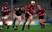 28 November 1999; Fergal Hartley of Ballygunner in action against Ciaran O'Neill of St. Joseph's Doora-Barefield during the AIB Munster Senior Club Hurling Championship Final match between Ballygunner and St. Joseph's Doora-Barefield at Semple Stadium in Thurles, Tipperary. Photo by Ray McManus/Sportsfile