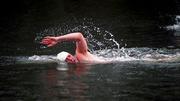 28 August 1999; John Ward during the Liffey Swim in Dublin. Photo by Aoife Rice/Sportsfile