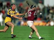 24 October 1999; Lorcan Hassett of St Josephs Doora/Barefield in action against Kevin McInerney of Sixmilebridge during the Clare County Senior Club Hurling Championship Final match between St Josephs Doora/Barefield and Sixmilebridge at Hennessy Park in Miltown Malbay, Clare. Photo by Damien Eagers/Sportsfile