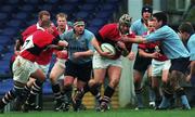18 December 1999; Mike Ross of UCC RFC in action against Anthony Carroll of UCD RFC during the AIB All-Ireland League Division 2 match between UCD RFC and UCC RFC at Belfield Park in Dublin. Photo by Damien Eagers/Sportsfile