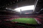 1 October 1999; A general view of the Millenium Stadium ahead of the 1999 Rugby World Cup Pool D match between Wales and Argentina at the Millenium Stadium in Cardiff, Wales. Photo by Brendan Moran/Sportsfile