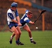 21 November 1999; Paul Hardiman of Connacht in action against Alan Markham of Munster during the Interprovincial Railway Cup Hurling Championship Final match between Connacht and Munster at Semple Stadium in Thurles, Tipperary. Photo by Damien Eagers/Sportsfile