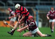 28 November 1999; Joe Considine of St. Joseph's Doora-Barefield in action against Paul Power of Ballygunner during the AIB Munster Senior Club Hurling Championship Final match between Ballygunner and St. Joseph's Doora-Barefield at Semple Stadium in Thurles, Tipperary. Photo by Ray McManus/Sportsfile
