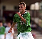 25 July 1999; Richie Partridge of Republic of Ireland during the 1999 UEFA European U18 Championship Finals Third Place Match between Greece and Republic of Ireland at the Folkungavallen Stadium in Linköping, Sweden. Photo by David Maher/Sportsfile