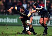 19 November 1999; Robert Casey of Leinster in action against Paul Gustard of Leicester Tigers during the Heineken European Cup Pool 1 match between Leinster and Leicester Tigers at Donnybrook Stadium in Dublin. Photo by Brendan Moran/Sportsfile