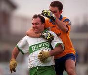 21 November 1999; Thomas Conroy of Portlaoise in action against Karl Donnelly of Na Fianna during the AIB Leinster Senior Club Football Championship Semi-Final match Na Fianna and Portlaoise at St Conleth's Park in Newbridge, Kildare. Photo by Brendan Moran/Sportsfile
