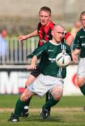 14 April 2007; Barry Johnson, Cliftonville, in action against Johnny Tomelty, Crusaders. Carnegie Premier League, Crusaders v Cliftonville, Seaview, Belfast, Co. Antrim. Picture credit; Russell Pritchard / SPORTSFILE