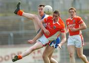 14 April 2007; Gareth O'Neill, Armagh, in action against Brendan McKenna, Monaghan. Cadbury U21 Ulster Football Final, Armagh v Monaghan, Healy Park, Omagh, Co. Tyrone. Picture credit; Paul Mohan / SPORTSFILE