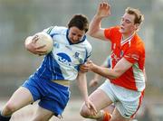 14 April 2007; Eoin Duffy, Monaghan, in action against Kieran Toner, Armagh. Cadbury U21 Ulster Football Final, Armagh v Monaghan, Healy Park, Omagh, Co. Tyrone. Picture credit; Paul Mohan / SPORTSFILE