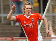 14 April 2007; Armagh's Johnny Hanratty celebrates his goal. Cadbury U21 Ulster Football Final, Armagh v Monaghan, Healy Park, Omagh, Co. Tyrone. Picture credit; Paul Mohan / SPORTSFILE