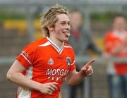 14 April 2007; Johnny Hanratty, Armagh, celebrates after scoring a goal against Monaghan. Cadbury U21 Ulster Football Final, Armagh v Monaghan, Healy Park, Omagh, Co. Tyrone. Picture credit; Paul Mohan / SPORTSFILE