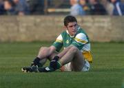 14 April 2007; Paul McConway, Offaly, shows his disapointment after the game. Cadbury U21 Leinster Football Final, Laois v Offaly, O'Moore Park, Portlaoise, Co. Laois. Picture credit; Pat Murphy / SPORTSFILE
