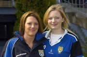 14 April 2007; Coleraine fans Lesley-Ann Armstrong, left, and Catherine Milligan. AIB Junior Cup Final, Seapoint v Coleraine, Dubarry Park, Athlone, Co. Westmeath. Picture credit; Matt Browne / SPORTSFILE