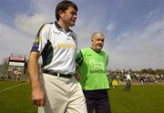 15 April 2007; Offaly manager John McIntyre congratulates Limerick manager Richie Bennis after the game. Allianz National Hurling League, Division 1, Relegation Play-Off, Offaly v Limerick, McDonagh Park, Nenagh, Co. Tipperary. Picture credit; Pat Murphy / SPORTSFILE