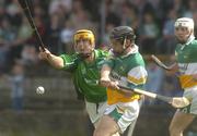 15 April 2007; Brendan Murphy, Offaly, in action against Niall Moran, Limerick. Allianz National Hurling League, Division 1, Relegation Play-Off, Offaly v Limerick, McDonagh Park, Nenagh, Co. Tipperary. Picture credit; Pat Murphy / SPORTSFILE
