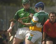 15 April 2007; Andrew O'Shaughnessy, Limerick, in action against David Franks, Offaly. Allianz National Hurling League, Division 1, Relegation Play-Off, Offaly v Limerick, McDonagh Park, Nenagh, Co. Tipperary. Picture credit; Pat Murphy / SPORTSFILE