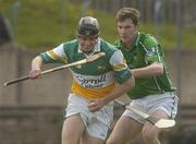 15 April 2007; Rory Hanniffy, Offaly, in action against Paudie O'Dwyer, Limerick. Allianz National Hurling League, Division 1, Relegation Play-Off, Offaly v Limerick, McDonagh Park, Nenagh, Co. Tipperary. Picture credit; Pat Murphy / SPORTSFILE