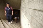 15 April 2007; Westmeath manager Seamus Qualter makes his way out for the start of the match. Allianz National Hurling League, Division 2, Westmeath v Laois, O'Connor Park, Tullamore, Co. Offaly. Picture credit; Brian Lawless / SPORTSFILE