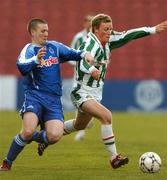 16 April 2007; Brendan Daly, Cork City, in action against JP Gallagher, Dungannon Swifts. Setanta Cup Group 2, Cork City v Dungannon Swifts, Turners Cross, Cork. Picture credit; Brendan Moran / SPORTSFILE