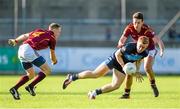 18 October 2014; Paul McGuire, St Jude’s, in action against Conor Walsh and Eamonn Clarke, left, St Oliver Plunkett’s-Eoghan Ruadh. Dublin County Senior Football Championship, Semi-Final, St Oliver Plunkett’s-Eoghan Ruadh v St Jude’s, Parnell Park, Dublin. Picture credit: Stephen McCarthy / SPORTSFILE
