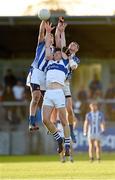 18 October 2014; Eamon Fennell, St Vincent’s, in action against Declan O'Mahony, left, and Aran Waters, Ballyboden St Enda’s. Dublin County Senior Football Championship, Semi-Final, St Vincent’s v Ballyboden St Enda’s. Parnell Park, Dublin. Picture credit: Stephen McCarthy / SPORTSFILE