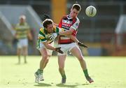 19 October 2014; Declan Hayes, Carbery Rangers, in action against Cian Kiely, Ballincollig. Cork County Senior Football Championship Final, Ballincollig v Carbery Rangers, Pairc Ui Chaoimh, Cork. Photo by Sportsfile