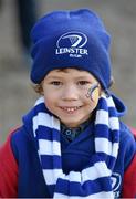 19 October 2014; Leinster supporter Darragh Nochter, from 5, from Dublin 8, at the game. European Rugby Champions Cup 2014/15, Pool 2, Round 1, Leinster v Wasps, RDS, Ballsbridge, Dublin. Picture credit: Brendan Moran / SPORTSFILE