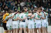 19 October 2014; Moorefield captain Ronan Sweeney speaks with his team-mates before the game. Kildare County Senior Football Championship Final, Sarsfields v Moorefield, St Conleth's Park, Newbridge, Co. Kildare. Picture credit: Piaras Ó Mídheach / SPORTSFILE