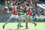 19 October 2014; James Fitzpatrick, Carbery Rangers, in action against Sean Kiely, left, and John Paul Murphy, Ballincollig. Cork County Senior Football Championship Final, Ballincollig v Carbery Rangers, Pairc Ui Chaoimh, Cork. Photo by Sportsfile