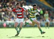 19 October 2014; James Fitzpatrick, Carbery Rangers, in action against Sean Kiely, Ballincollig. Cork County Senior Football Championship Final, Ballincollig v Carbery Rangers, Pairc Ui Chaoimh, Cork. Photo by Sportsfile
