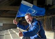 19 October 2014; Leinster supporter Ronan Reynolds, from Mallahide, ahead of the game. European Rugby Champions Cup 2014/15, Pool 2, Round 1, Leinster v Wasps, RDS, Ballsbridge, Dublin. Picture credit: Cody Glenn / SPORTSFILE