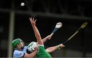 19 October 2014; Robbie Egan, Kilmallock, in action against Kieran Kennedy, Na Piarsaigh. Limerick County Senior Hurling Championship Final, Na Piarsaigh v Kilmallock, Gaelic Grounds, Limerick. Picture credit: Diarmuid Greene / SPORTSFILE