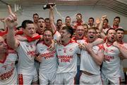 19 October 2014; Ballintubber players celebrate at then end of the game in their dressing room. Mayo County Senior Football Championship Final, Castlebar Mitchels v Ballintubber, MacHale Park, Castlebar, Co. Mayo. Picture credit: David Maher / SPORTSFILE