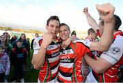 19 October 2014; Liam Jennings, left, and David Bowen, Ballincollig, celebrate after the game. Cork County Senior Football Championship Final, Ballincollig v Carbery Rangers, Pairc Ui Chaoimh, Cork. Photo by Sportsfile
