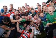 19 October 2014; Ballincollig celebrate with the Andy Scannell Cup after the game. Cork County Senior Football Championship Final, Ballincollig v Carbery Rangers, Pairc Ui Chaoimh, Cork. Photo by Sportsfile