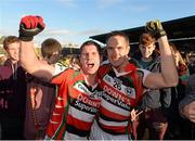 19 October 2014; Alan O'Donovan, left, and Noel O'Toole, Ballincollig, celebrate after the game. Cork County Senior Football Championship Final, Ballincollig v Carbery Rangers, Pairc Ui Chaoimh, Cork. Photo by Sportsfile