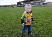 19 October 2014; 15 month old Darragh Morris, Corofin,  runs onto the pitch after the game. Galway County Senior Football Championship Final, Corofin v St Michael's, Tuam Stadium, Tuam, Co. Galway. Picture credit: Ray Ryan / SPORTSFILE