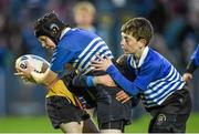 19 October 2014; Action from the Bank of Ireland's half-time mini games between Newbridge RFC and Wexford RFC during the European Rugby Champions Cup 2014/15, Pool 2, Round 1 game between Leinster and Wasps at the RDS, Ballsbridge, Dublin. Picture credit: Stephen McCarthy / SPORTSFILE