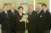 13 April 2007; Margaret Cunningham, Chairperson, with GAA President Nickey Brennan and, from left, Ciaran Byrne, PRO, Paul Duggan, Pat McGovern, Vice- Chairman, and Jim O'Reilly at the launch of Cumann na mBunscol Strategic Plan. Hotel Kilkenny, College Road, Kilkenny. Picture credit: Matt Browne / SPORTSFILE