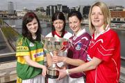 16 April 2007; Pictured at the announcement of the venues for the Semi-Finals of the Suzuki Ladies National Football League were, from left, Grainne Ni Mhaille, Kerry, Christina Heffernan, Mayo, Ann Marie McDonagh, Galway, and Juliet Murphy, Cork. The Suzuki Ladies National Football League Semi-Finals take place this weekend. Sir John Rogerson's Quay, Dublin. Photo by Sportsfile