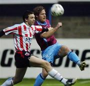 17 April 2007; Simon Webb, Drogheda United, in action against Kevin Deery, Derry City. Setanta Cup Group 1, Drogheda United v Derry City, United Park, Drogheda, Co. Louth. Picture credit; David Maher / SPORTSFILE