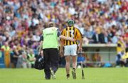 15 April 2007; Eddie Brennan, Kilkenny, leaves the field with an injury. Allianz National Hurling League Semi - Final, Division 1, Kilkenny v Wexford, Semple Stadium, Thurles, Co. Tipperary. Picture credit; Brendan Moran / SPORTSFILE