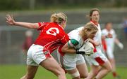 21 April 2007; Cora Staunton, Mayo, in action against Brid Stack, Cork. Suzuki Ladies National Football League Division 1 Semi-Final, Cork v Mayo, Banagher, Co. Offaly. Picture credit; Matt Browne / SPORTSFILE