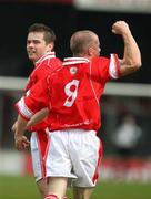 21 April 2007; Daniel Lyons, Cliftonville, celebrates his goal with team-mate Sean Cleary. Carnegie Premier League, Cliftonville v Glentoran, Solitude, Belfast, Co. Antrim. Picture credit; Russell Pritchard / SPORTSFILE