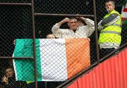 21 April 2007; Cliftonville supporters show the Tri-colour during the game. Carnegie Premier League, Cliftonville v Glentoran, Solitude, Belfast, Co. Antrim. Picture credit; Russell Pritchard / SPORTSFILE