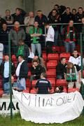 21 April 2007; Glentoran fans hold a 'Millar Out' banner referring to manager Paul Millar. Carnegie Premier League, Cliftonville v Glentoran, Solitude, Belfast, Co. Antrim. Picture credit; Russell Pritchard / SPORTSFILE