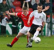 21 April 2007; Jason Hill, Glentoran, in action against Mark Holland, Cliftonville. Carnegie Premier League, Cliftonville v Glentoran, Solitude, Belfast, Co. Antrim. Picture credit; Russell Pritchard / SPORTSFILE