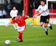21 April 2007; Liam Fleming, Cliftonville, in action against Dean Fitzgerald, Glentoran. Carnegie Premier League, Cliftonville v Glentoran, Solitude, Belfast, Co. Antrim. Picture credit; Russell Pritchard / SPORTSFILE